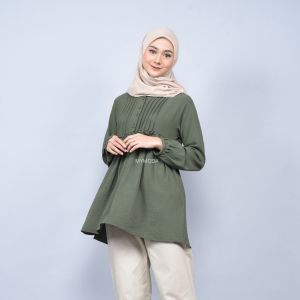 Mymoda 387 Blouse Wanita Crinkle Polos