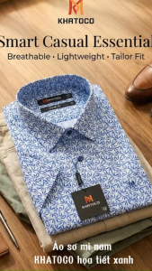 Áo sơ mi tay ngắn Khatoco Sale 430k giá tem (538k) (S-2XL)