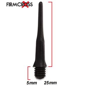 FIRMCROSS SOFT TIP POINT - 30 / 60 Pcs 25 mm REPLACEMENT DART POINT/ DART TIPS FOR SOFT TIP DART 2BA BLACK