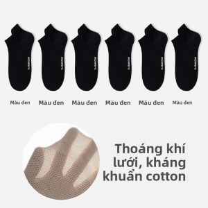 Tất thể thao MiiOW cho nam làm bằng cotton và lụa băng thấm hút kháng khuẩn