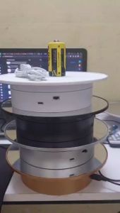 đế xoay điện trưng bày sản phẩm 20cm dùng điện hoặc pin