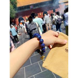 Beijing Wanhua Series Fragrant Gray Colored Glaze Flowers Cloisonne French Circulation Place Bracelet Female Bracelet Cloisonne Enamel