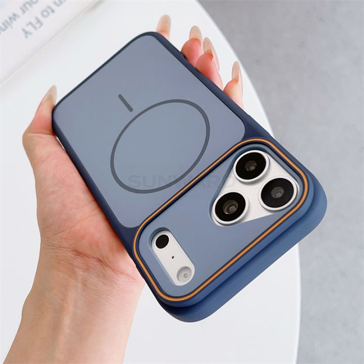Pro Plus 16 Colors Luxury Two Color Magnetic Matte Shockproof Case for iPhone 17 16 15 14 ...