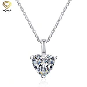 Dây chuyền bạc Ý 925 Huệ Ngân - Trái tim yêu thương PP1361-P1