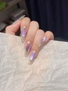 Hoa Tai Thủy Tinh Lấp Lánh Mùa Hè Cho Tiệc Cưới Fairy Nail Art Handmade Glass Sequins Cats Eye Flash Nail Art