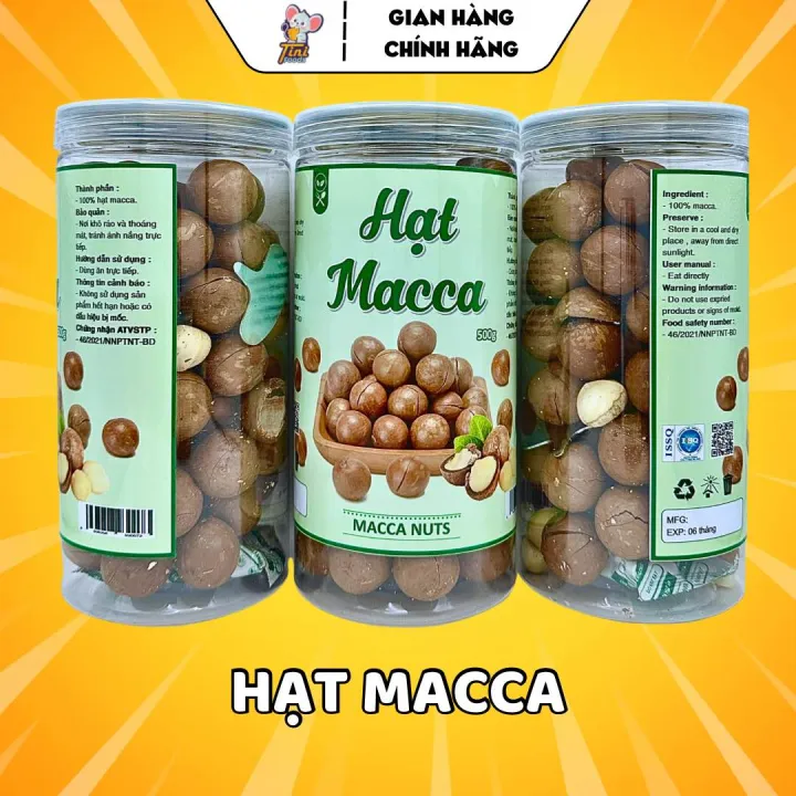 500G Hạt Macca Nứt Vỏ, Hạt Dinh Dưỡng Size Trung Loại 1 (Kèm Dụng Cụ Tách)