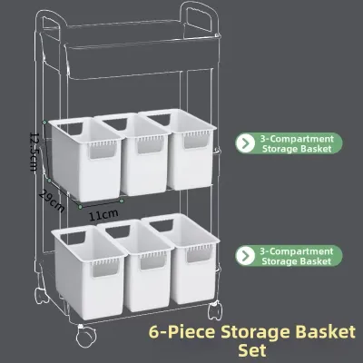 GENUO | Multi-functional Storage Rack Moveable Multiple Layers