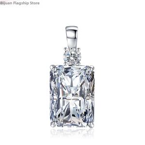 Fashionable Square Sapphire Pendant Womens Necklace Jewelry Color Gem Lockbone Chain Direct Sale Elegant Fashion Accessories