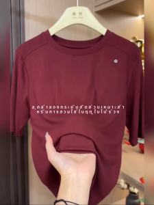 เสื้อยืดคอกลมแขนสั้นทรงเข้ารูปสำหรับผู้หญิง ทรงเข้ารูป ทรงเข้ารูป สไตล์เกาหลี แขนสั้น ปกติ สีสันสดใส แฟชั่น