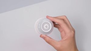 MOES | MOES Tuya Zigbee Smart Plug-in Siren Alarm RGB Breathing Light Voice Alerts High Decibel Security Work with Alexa Google Home