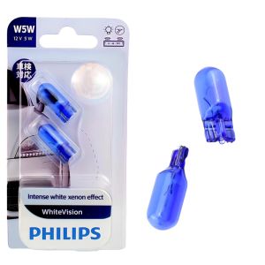 Philips | Philips W5W T10 12961WHVB2 12V 5W 4000K White Car Interior Light Original Signal Lamps Reading Lamp