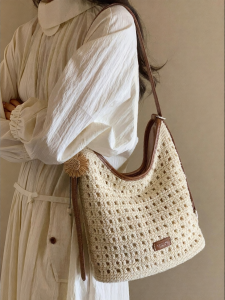 CHIO‘2ND | Lacy Handwoven Summer Commuter Womens Bucket Bag