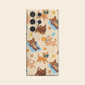 BILIBILI | Beach Puppy Luxury Fashion Full Lens Protective Case for Samsung Galaxy S26 S25 S24 A56 A36 Plus Ultra