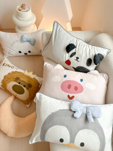 Cute Childrens Pillowcase 100% Pure Cotton Washed Cotton Nursery Small Pillow Core Cover Home Use Comfortable Breathable
