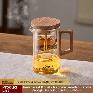 GIANXI | High-Temperature Resistant Tea Infuser Glass Teapot