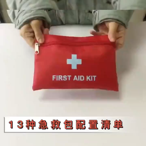 12-Piece Outdoor Emergency First Aid Kit Pouch Set with Contents