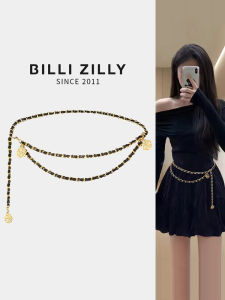 BILLI ZILLY | Elegant Metal Chain Belt for Womens Dresses