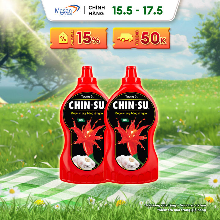 [17-17.5 Voucher 18% CHO ĐƠN TỪ 199k]Combo 2 Tương Ớt CHIN-SU 1KG (Bao bì có thể thay đổi theo đợt nhập hàng)
