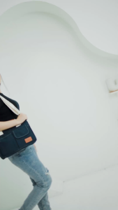 Tas Totebag kotak Canvas Premium Selempang Esther