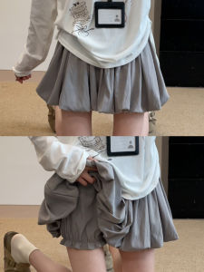 Váy Ngắn Lưới Tennis Màu Xám Cạp Cao Mùa Hè Cho Nữ Váy Ngắn Dáng Chữ a Thể Thao Mỹ Thường Ngày Chống Ánh Sáng Màu Cà Chua