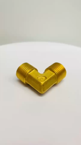 3450 ข้องอ 90 ข้อต่อทองเหลือง ตัวผู้สองด้าน (เกลียว NPT)