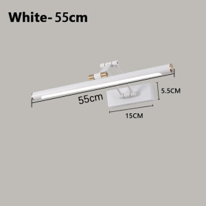 Kinlams | Bathroom Mirror Headlight Collapsible Adjustable Wall Light Washbasin Bathroom Mirror Cabinet LED Makeup Mirror Headlight