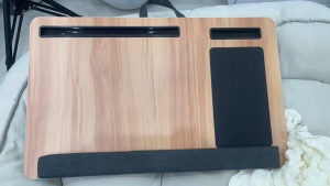 Multifunction Portable Laptop Lap Desk With Tablet Slot Phone Slot Wrist Pad Compact And Easy To Store On Bed And Sofa