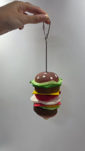 Parrot Chew Toy Hamburger Ice Cream Cup Design Hanging Fruit Fork Bird Molar Bite Toy Pet Lovebird Mainan Burung Nuri