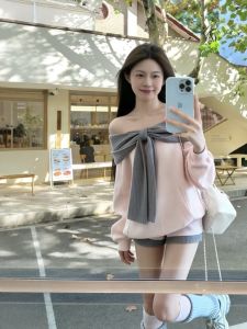 CHANGTONG | French Style Sweetheart Off-shoulder Top with Shorts Set