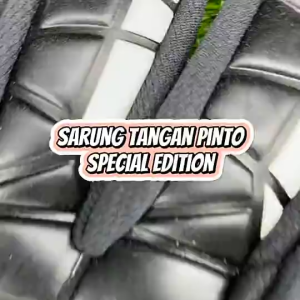Free Sablon Nama Sarung Tangan Kiper PINTO Clube Glove Keeper Pinto ERKA Black Sepakbola