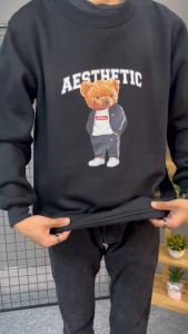 Dezirose Sweater Crewneck Bear Aesthetic Fleece Tebal Premium Size M-XXL (Pria & Wanita) Distro