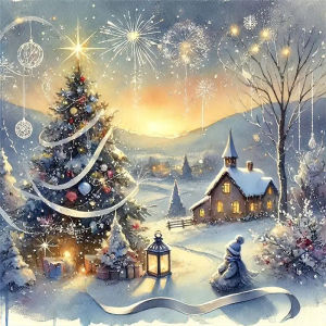 Bộ Tranh Khảm Kim Cương 5D DIY HUACAN Trang Trí Tường Cây Thông Noel Bằng Nhựa Resin Đá Pha Lê Diện Tích Dán Đầy Đủ Hình Vuông/tròn Tranh Phong Cảnh Nhà Cửa Mùa Đông Tuyết Rơi