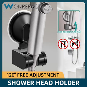 Gray Shower Head Bracket Bathroom Shower Room Adjustable Shower Head Frame Wall Mounted
