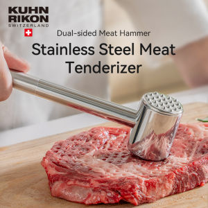 KUHN RIKON Stainless Steel Meat Tenderizer Meat Mallet Pounder for Steak Conch Double-sided Meat Hammer Kitchen Meat Poultry Tools Swiss Design