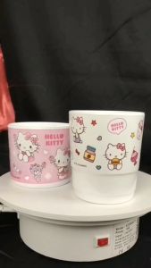 Sanrio Hello Kitty Melamine Meal Set for Children (Plate Bowl Handle Bowl Soup Bowl Cutlery Fork&Spoon Mug) Set Pinggan Mangkuk Kanak-Kanak  Hello Kitty [ZEN MARKETING]