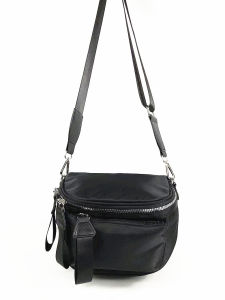 Casual Nylon Crossbody Bag Fashionable Korean Style Shoulder Bag for Women with Zipper Closure and Interior Pocket