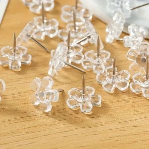 50/100/200pcs Flower Push Pins Display Fixing Wall Push Pins for Home School Maps Office Corkboard Calendar Photos