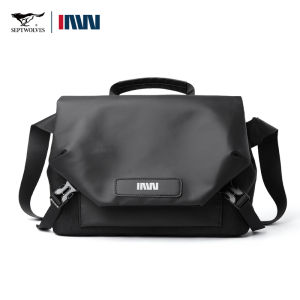SEPTWOLVES waterproof Oxford messenger bags for men 11" ipad compartment Cross body shoulder bags side For casual street Outdoor Work Office