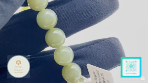 SG LOCAL - Certified Qiemo Blue Sugar Hetian Jade Bracelet 和田玉且末蓝糖手串