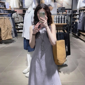 BIFEIMENG | Stylish Slimming Round Neck Sleeveless Purple Dress