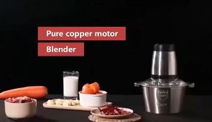 OUTDOORMORE Stainless Steel Meat Grinder 2L Electric Meat Grinder Food Processor