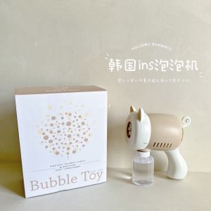 Automatic Cat Ear Bubble Blower Toy Childrens Outdoor Play Fun Cat Theme Bubble Machine Suitable for Boys And Girls under 14