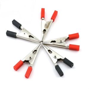 Set 5 Đầu Kẹp Cá Sấu Đuôi Vuông 48mm Gồm 3 Đỏ 2 Đen Tác Dụng Dẫn Điện Thiết Bị Sạc Bình Acquy