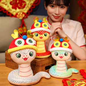 Adorable Snake Year Plush Toy Gift Pillow Festive Customizable Chinese Zodiac Snake Opening Red Kitchen Utensils Brand