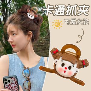 Cute Shark Hair Clip Womens New 2024 Summer High-End Feeling Hair Clip Back of Head Hair Clamp Bun Headwear Korean Style Fresh out