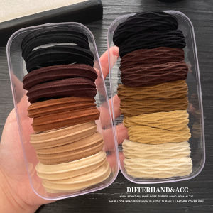 High Elasticity Hair Ties for Women Durable Hair Bands Horse Tail Style Autumn Winter Coffee Color Series Fashionable Hair Accessories