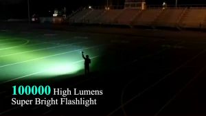 Flashlight German heavy-duty tactical outdoor 1000m ultra long distance zoom 8000lm type-c flash charging 300h ultra long endurance laser flashlight