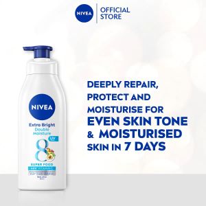 NIVEA Extra Bright Double Moisturizer Body Lotion 350ml / Brightening / Losyen Badan