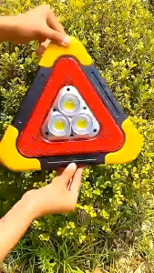 Đèn Led Cảnh Báo Nguy Hiểm Năng Lượng Mặt Trời Khẩn Cấp Biển Cảnh Báo Tam Giác Năm Chế Độ Đèn Phản Quang An Toàn