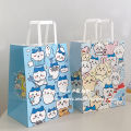 Cute Cartoon Large Capacity Handheld Gift Bag Kawaii Paper Bag Girl Heart Design Eco-Friendly Customizable National Delivery. 